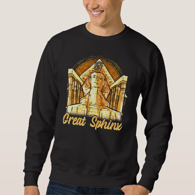 Sudadera Gran Esfinge De Giza Oro Esfinge Historia Antigua  (Anverso)