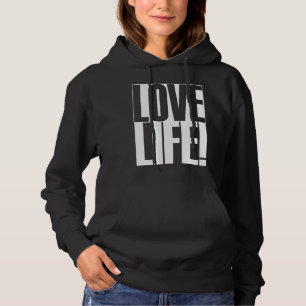 Sudadera Gran eslogan de impresión Amar la vida Rave de art