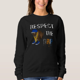 Sudadera Gran Floppa Respeta El Goteo Caracal Gato Meme