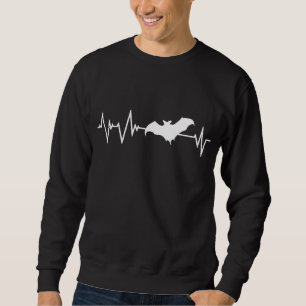 Sudadera Gran Fruto Bat Heartbeat Diseño Animal Lover