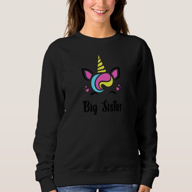 Sudadera Gran Hermana Unicornio Promovida Al Anuncio De Gra (Anverso)