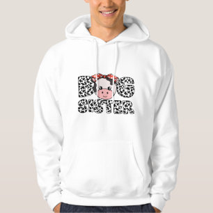 Sudadera Gran hermana vaca granja cumpleaños divertida fami