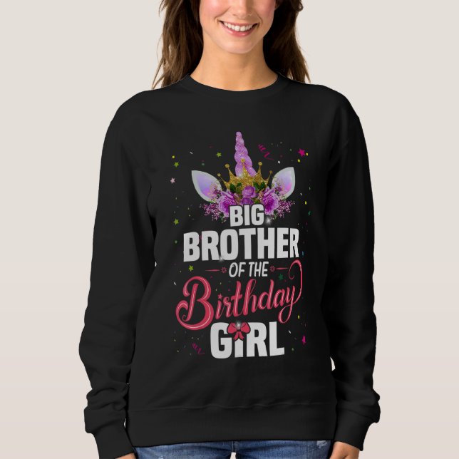 Sudadera Gran Hermano De La Princesa Chica De Cumpleaños Un (Anverso)