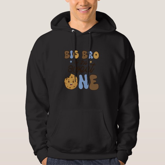 Sudadera Gran Hermano Del Dulce Un Primer Cumpleaños Cookie (Anverso)