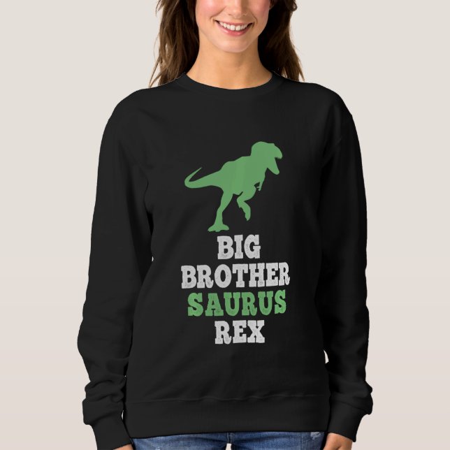 Sudadera Gran Hermano Saurus Rex Funny Dinosaur Navidades (Anverso)