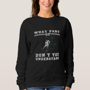 Sudadera Gran jugador de hockey divertidísimo en patinaje f