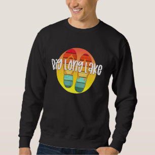 Sudadera Gran lago Indio Retro Flipflop Gráfico de puesta d