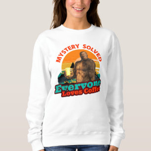 Sudadera Gran misterio del café de Bigfoot resuelto Humor