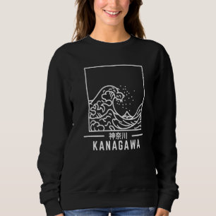 Sudadera Gran Ola De Kanagawa Vaporwave Glitch Estética