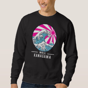 Sudadera Gran Ola De Kanagawa Vaporwave Glitch Estética