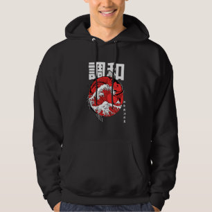 Sudadera Gran ola de pescado de Kanagawa