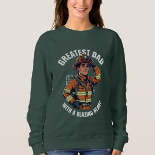 Sudadera Gran papá con un héroe de bomberos de corazón desl