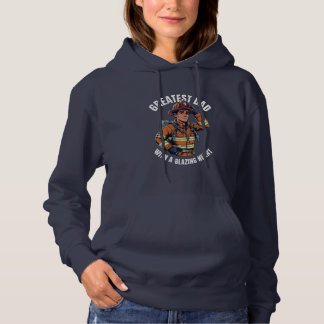Sudadera Gran papá con un héroe de bomberos de corazón desl