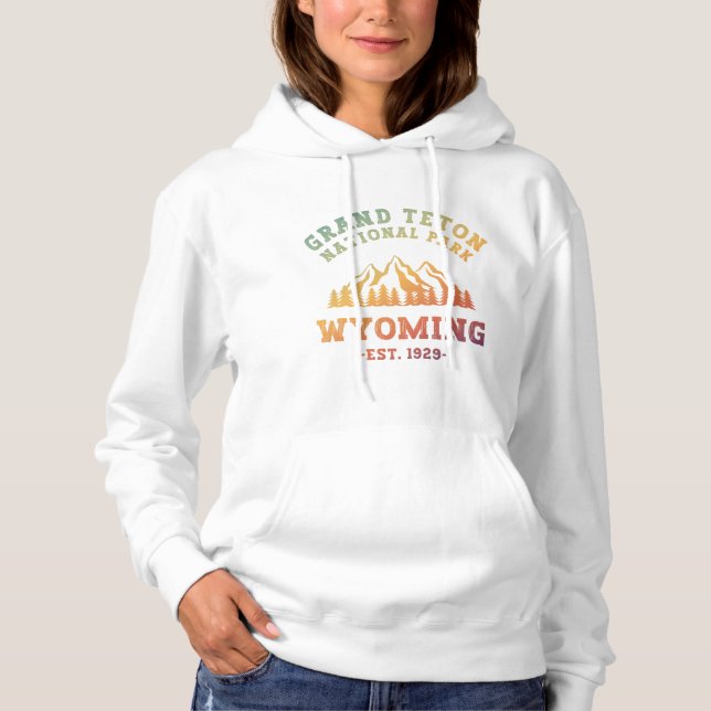 Sudadera Gran Parque Nacional Teton Gradiente Wyoming USA (Anverso)
