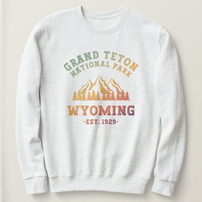 Sudadera Gran Parque Nacional Teton Gradiente Wyoming USA (Anverso del diseño)