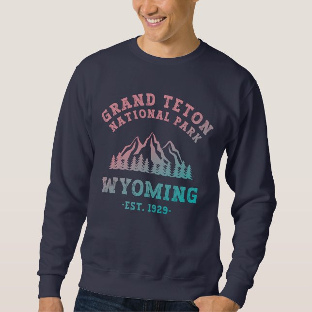 Sudadera Gran Parque Nacional Teton Gradiente Wyoming USA (Anverso)