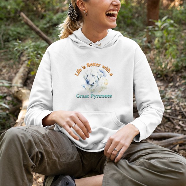 Sudadera Gran perro de los Pirineos madre perro padre amant (Subido por el creador)