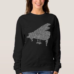 Sudadera Gran Piano Silhouette hecho a partir de notas musi