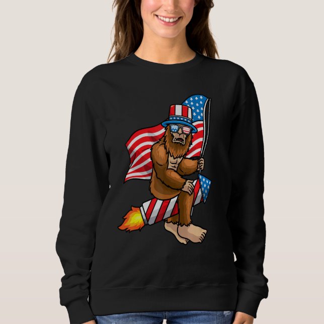 Sudadera Gran Pie 4 De Julio Día De La Independencia Estado (Anverso)