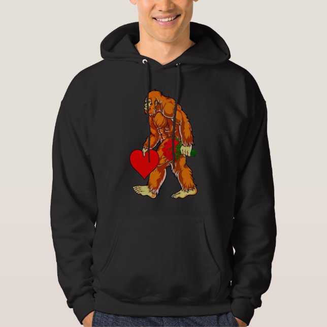 Sudadera Gran pie Sasquatch Funny Día de San Valentín Love (Anverso)