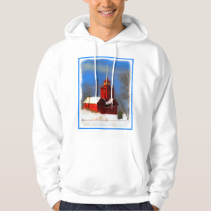 Sudadera Gran pintura de faro rojo - Arte original