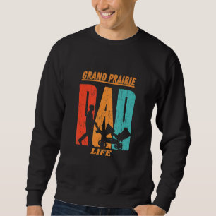 Sudadera Gran Prairie Nativo Bandera Estatal Funny Padre Pa