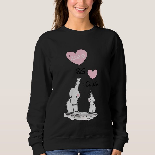 Sudadera Gran primo 2020 Idea de elefantes pequeños Chicas (Anverso)
