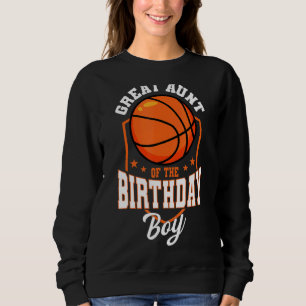 Sudadera Gran Tía Del Tema Del Baloncesto De Birthday Boy