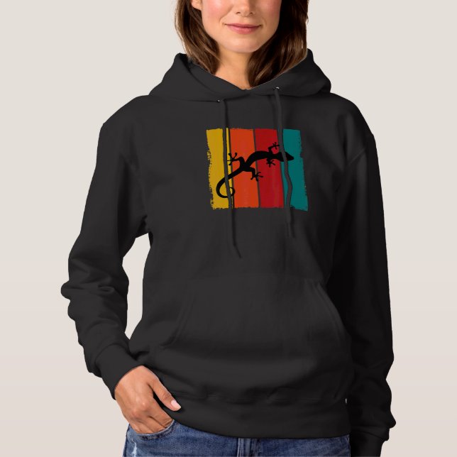 Sudadera Gran Traje Retro de Lagarto Leopardo Reptil (Anverso)