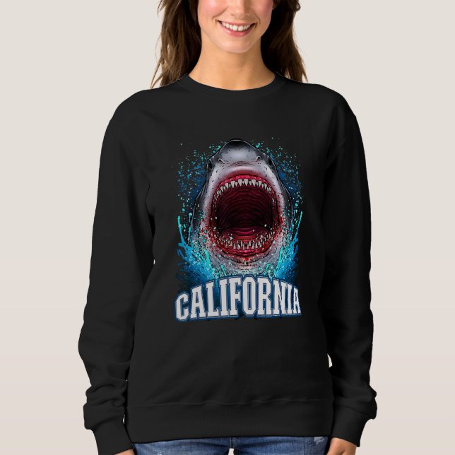 Sudadera Gran viaje de vacaciones de tiburón blanco a Calif (Anverso)