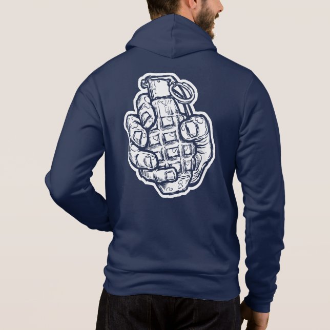 Sudadera Granada De Mano Al Estilo De Los Comics (Reverso)