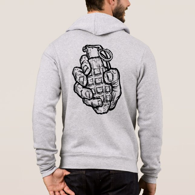Sudadera Granada De Mano Al Estilo De Los Comics (Reverso)