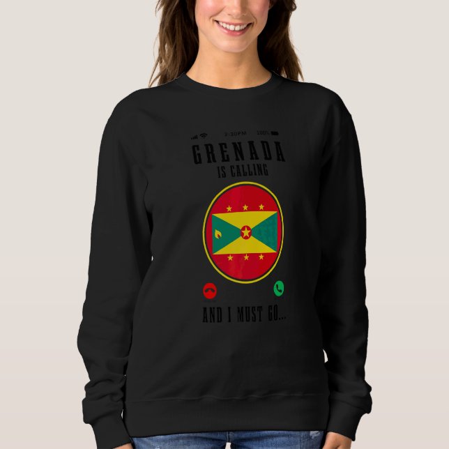 Sudadera Granada está llamando y debo ir  Bandera de Granad (Anverso)