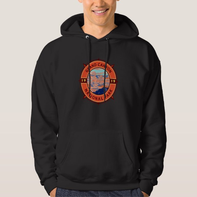 Sudadera Grand Canyon National Park Retro Compass Emblem (Anverso)