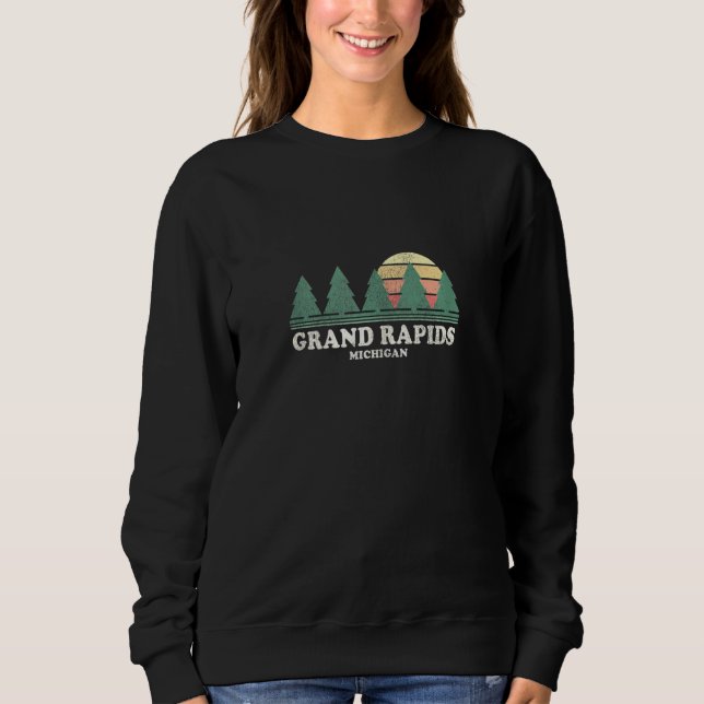 Sudadera Grand Rapids Mi Vintage Throwback Retro 70 (Anverso)