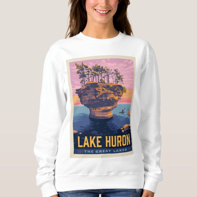 Sudadera Grandes Lagos | Lago Huron (Anverso)