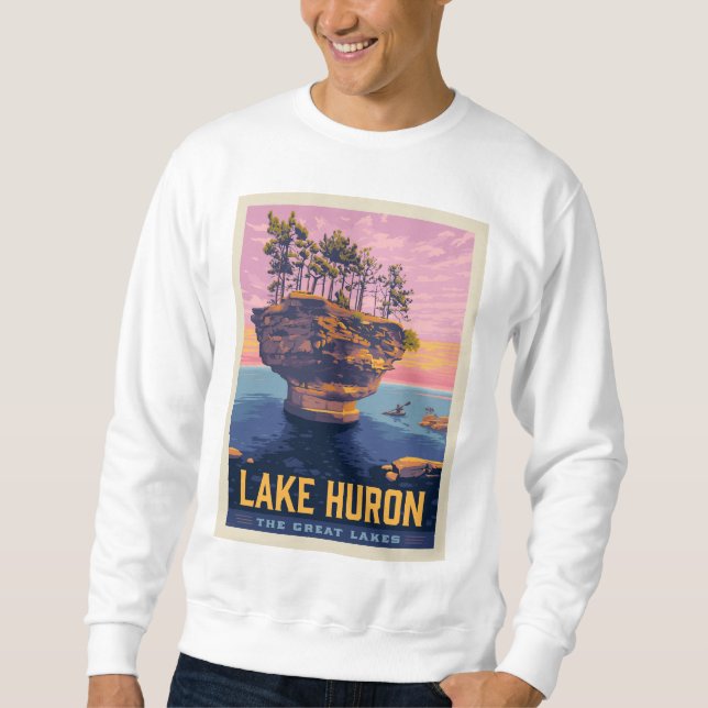 Sudadera Grandes Lagos | Lago Huron (Anverso)