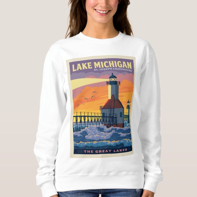 Sudadera Grandes Lagos | Lago Michigan (Anverso)