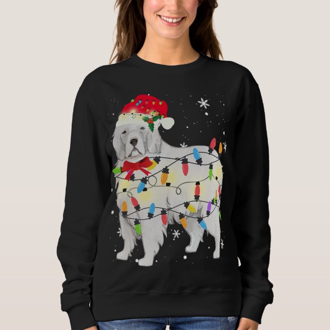 Sudadera Grandes Navidades de perro de los Pirineos Encende (Anverso)
