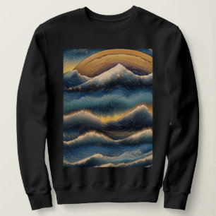 Sudadera Grandes olas de pintura vintage kanagawa, onda