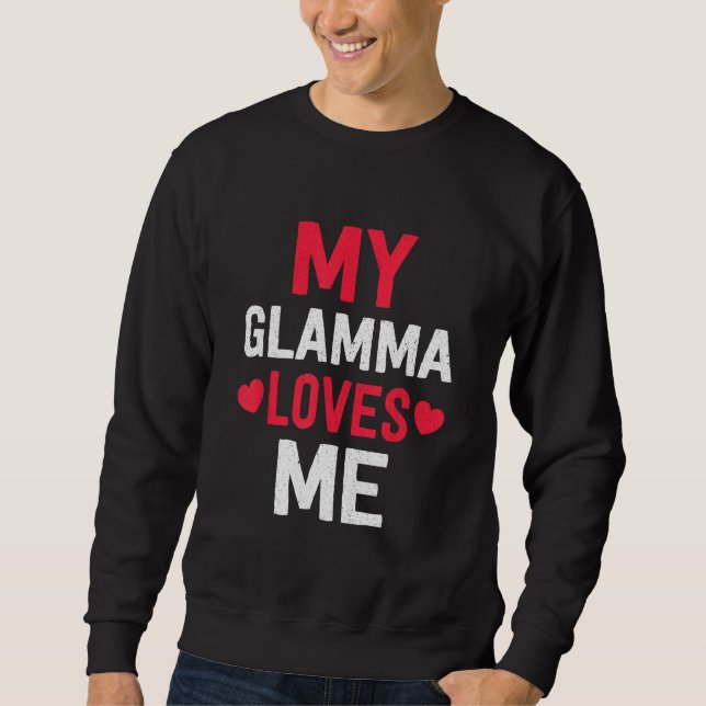 Sudadera Grandma Grandkids My Loving Glamma Loves Me Family (Anverso)