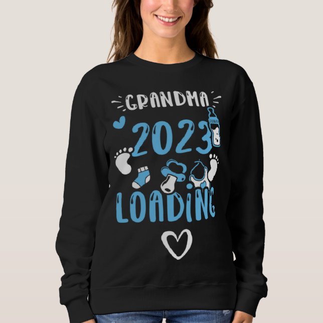 Sudadera Grandma Grandma 2023 loading  Baby Boy Sayings (Anverso)