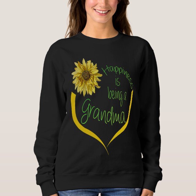 Sudadera Grandma   Happiness Is Being A Grandma  Sunflower (Anverso)