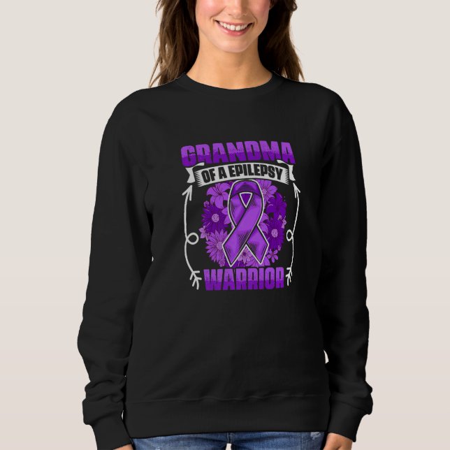 Sudadera Grandma Of Epilepsy Warrior Survivor Epilepsy Awar (Anverso)