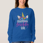 Sudadera Grandma Of The Birthday Girl Grandma Gift Unicorn<br><div class="desc">Grandma Of The Birthday Girl Grandma Gift Unicorn Birthday Gift. Perfect gift for your dad,  mom,  papa,  men,  women,  friend and family members on Thanksgiving Day,  Christmas Day,  Mothers Day,  Fathers Day,  4th of July,  1776 Independent day,  Veterans Day,  Halloween Day,  Patrick's Day</div>