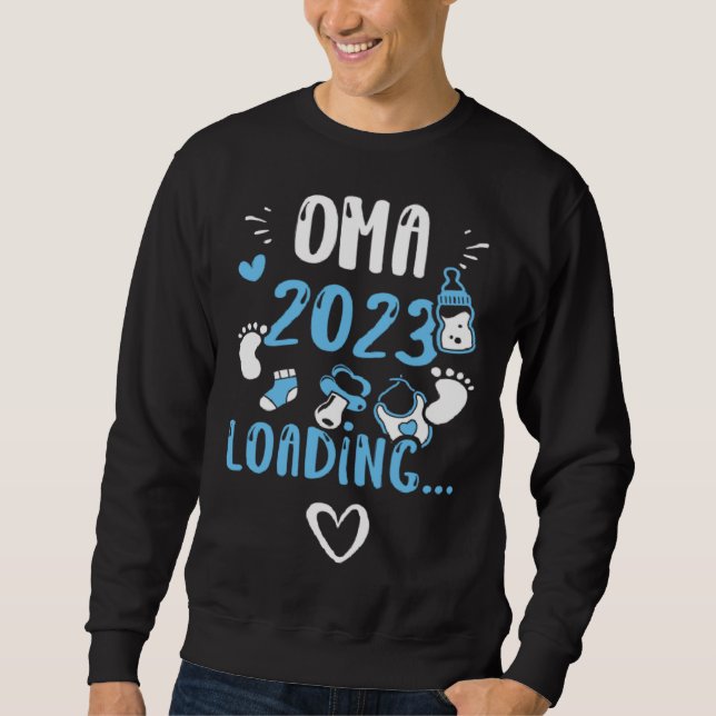 Sudadera Grandma Oma 2023 Loading   Baby Boy Sayings (Anverso)