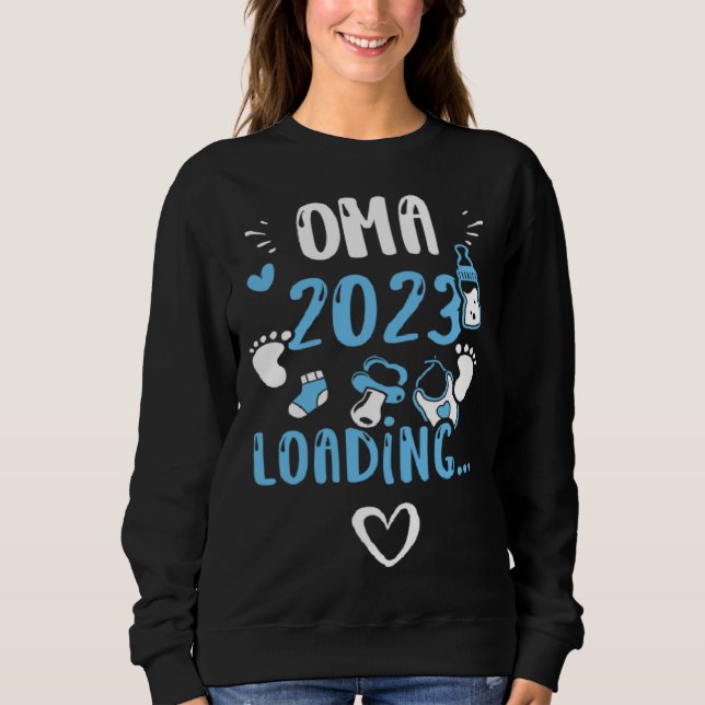 Sudadera Grandma Oma 2023 Loading   Baby Boy Sayings (Anverso)