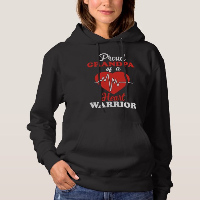 Sudadera Grandpa Congenital Heart Defect Warrior CHD Awaren (Anverso)