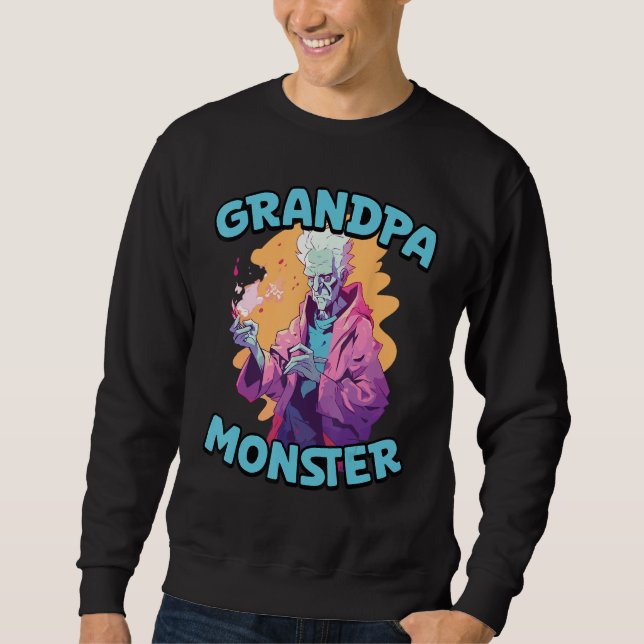Sudadera Grandpa Halloween Costume Spooky Grandfather Trick (Anverso)