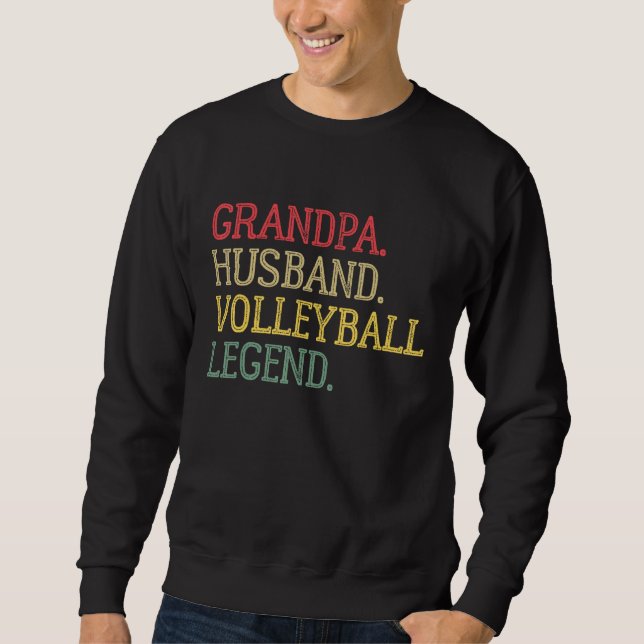 Sudadera Grandpa Husband Volleyball Legend Volleyball Grand (Anverso)